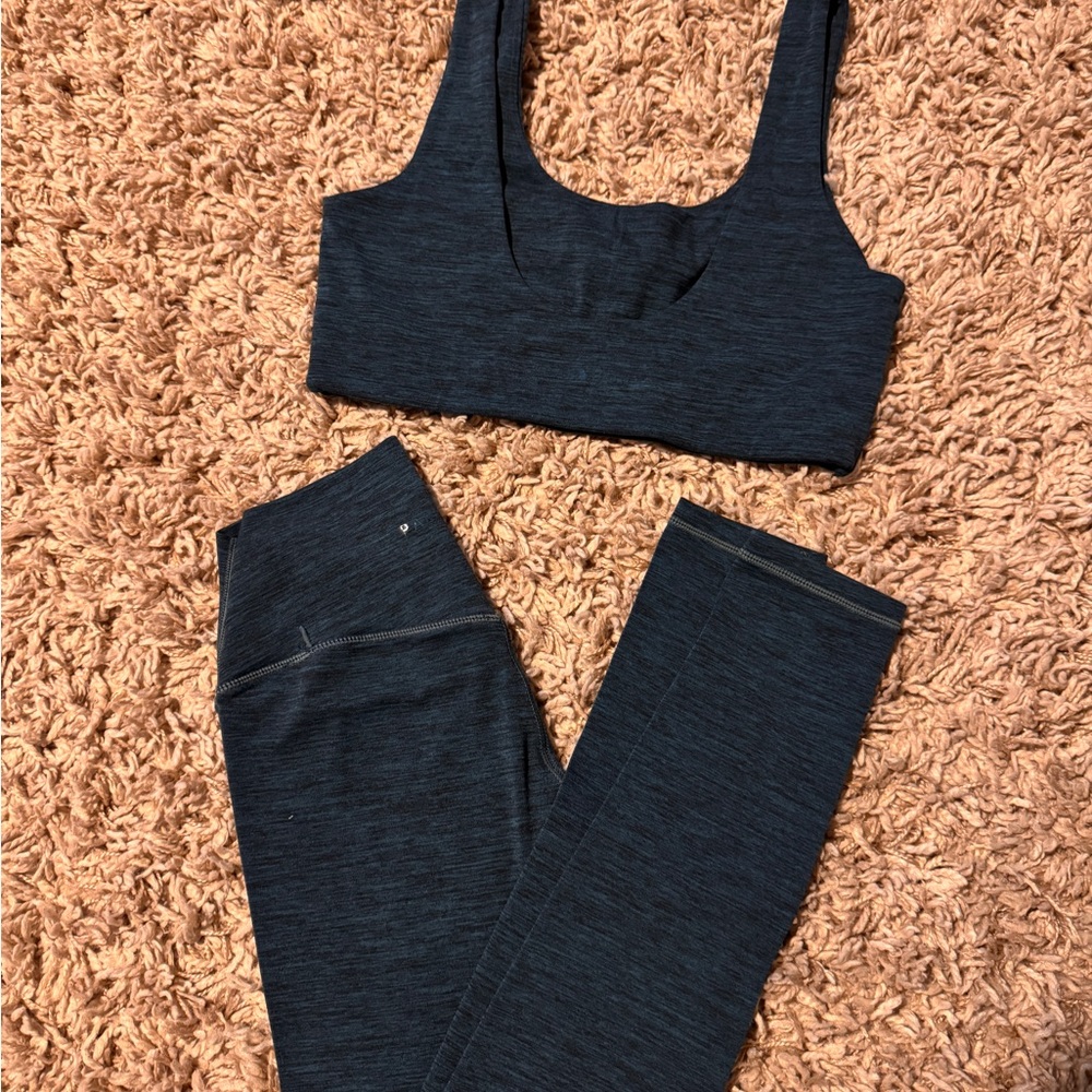 Paragon Dark Blue Sports Bra and Leggings Set